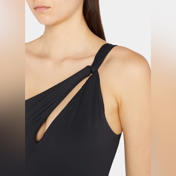 Carmen Marc Valvo One Shoulder Twisted Knot Swimsuit - Picture 2 of 5